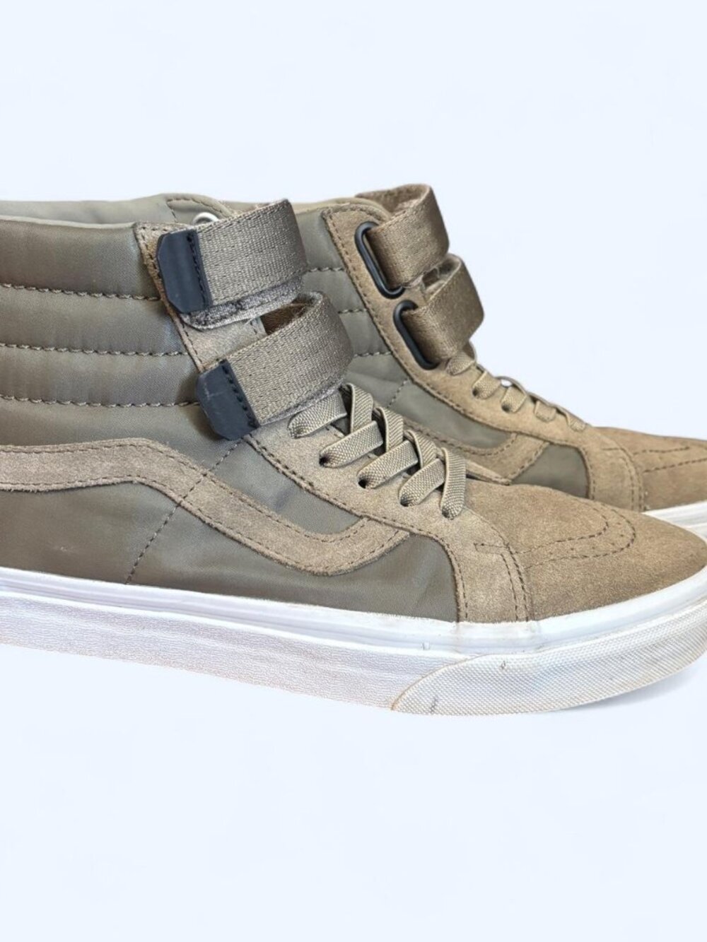 Vans Sk8-Hi Surplus Nylon Dusty Green Mens Skate Shoe RARE Mens 8.5 Womens 10